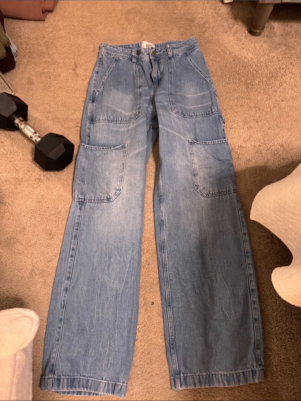 BDG Relaxed Wide-Leg Women's Jeans in Light Blue